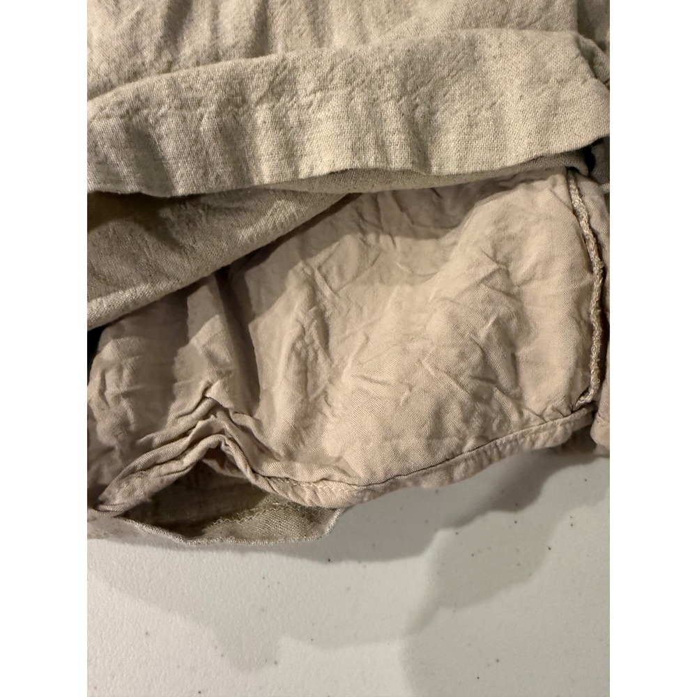 Abercrombie & Fitch Linen Blend Wide Leg Pants Beige High Rise XSL Long - Picture 16 of 16